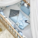 Set lenjerie patut bebe 7 piese Blue Stars (4)